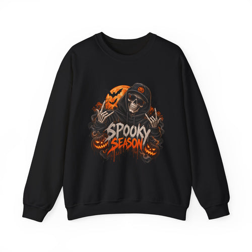Men’s Spooky Season Halloween Sweatshirt | Skull Pumpkin Crewneck