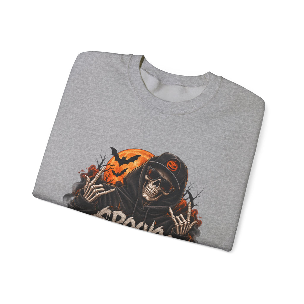 Men’s Spooky Season Halloween Sweatshirt | Skull Pumpkin Crewneck
