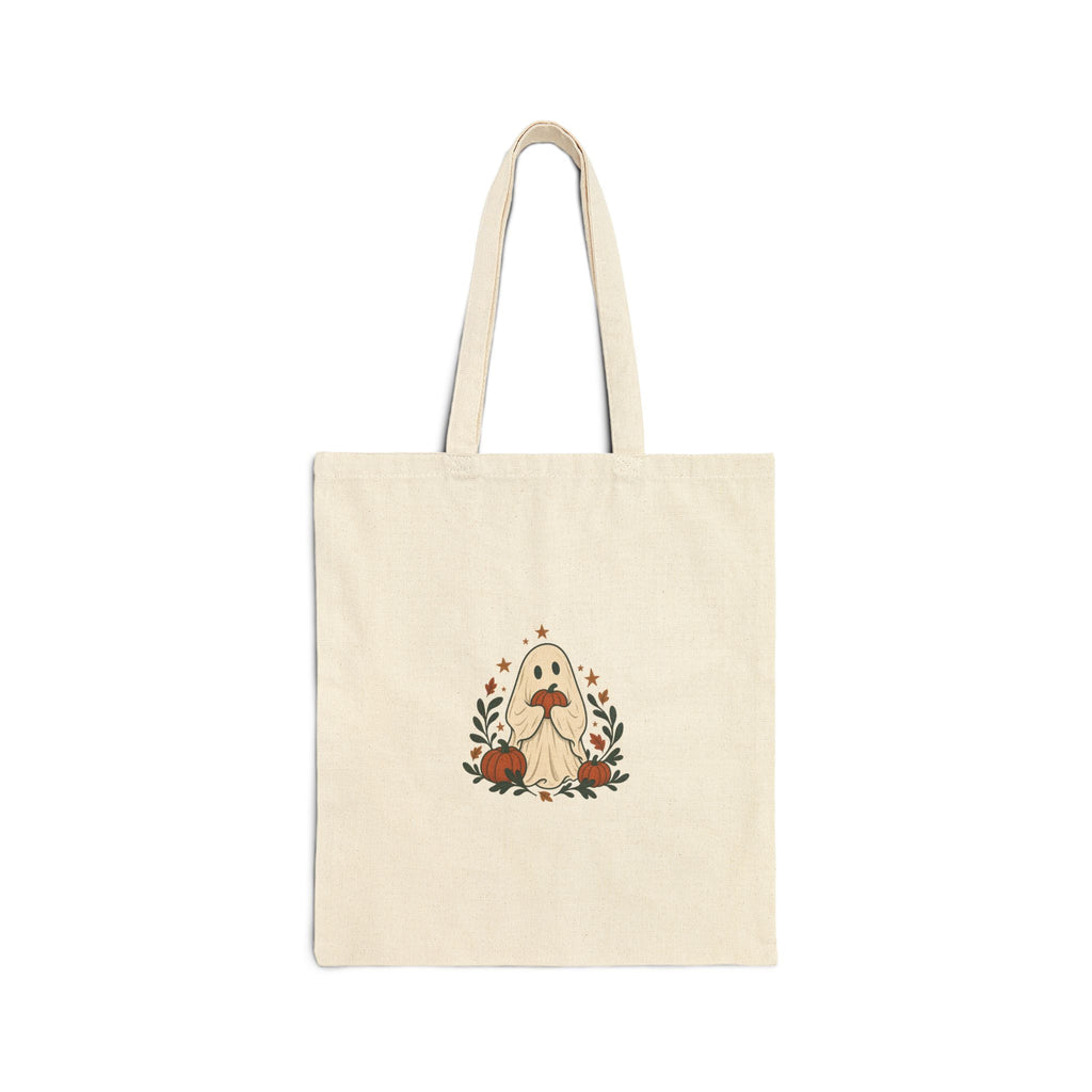 Little Ghost Halloween Canvas Tote